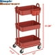 thumbnail image 2 of Rolling Utility Cart, artículos para el hogar sencillos de 3 niveles con cubo para colgar, 2 of 6