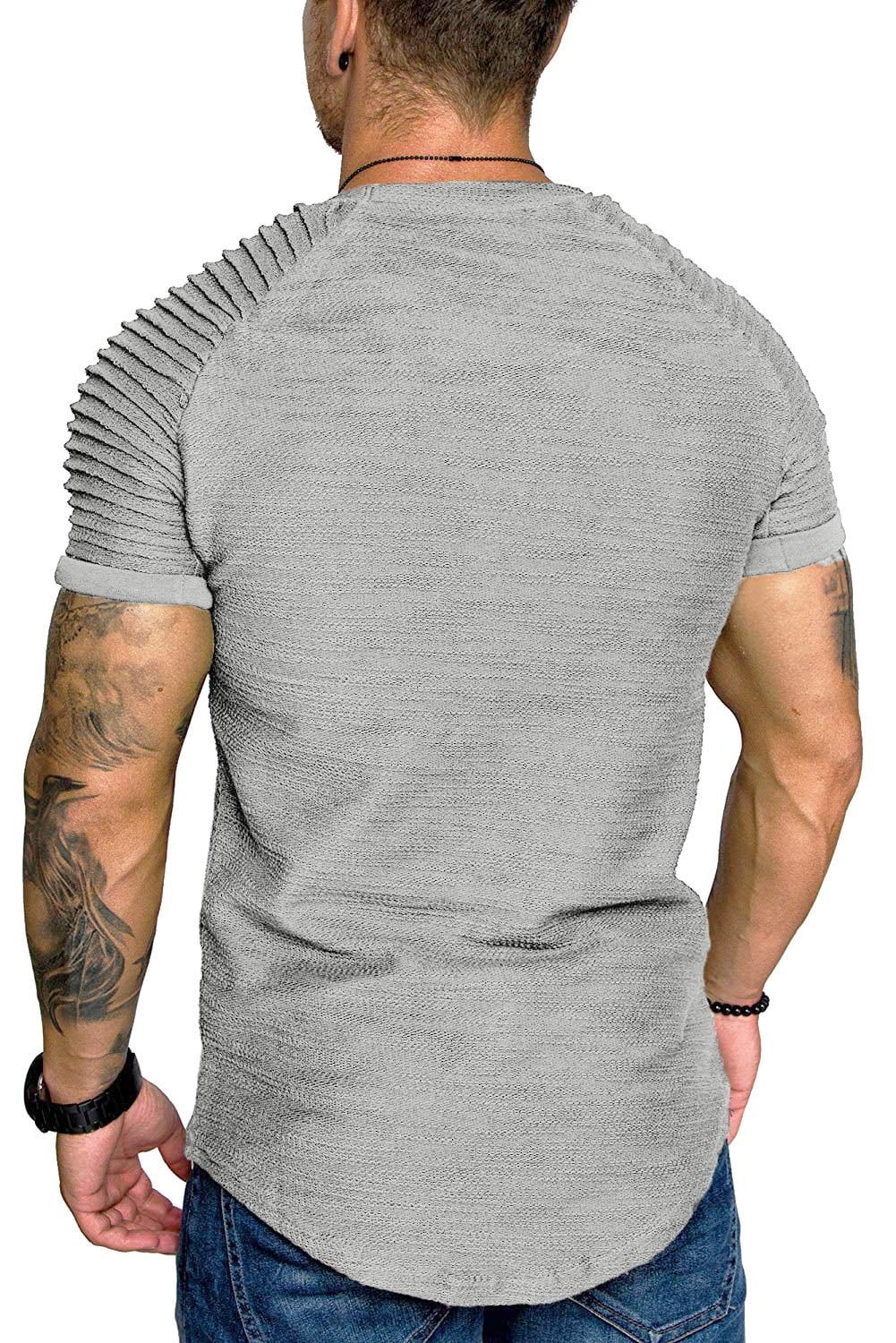 COOFANDY Men's Gym Shirts Fitted Fitness Tee Bodybuilding Workout T-Shirt