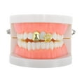 thumbnail image 2 of Unique Bargains 1 Set Fake Grills Hip Hop Star Double-sided Teeth Grillz Gold Tone, 2 of 6