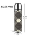 thumbnail image 2 of 17.5oz Vacuum Pot Thermos Cup Corrosion-Resistant Stainless Steel Without Odor And Stain Taste For Outdoor Sports Camping Hiking Cycling Argyle Plaid Dimgray_95746_3, 2 of 5