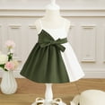 thumbnail image 3 of Kucnuzki Infant Baby Girl Clothes 18 Months Summer Dress 24 Months Sling Irregular Color-Blocked Wide Neck Dress White, 3 of 8