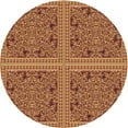 thumbnail image 1 of Ahgly Company Machine Washable Indoor Square Transitional Orange Area Rugs, 3' Square, 1 of 7