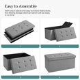 thumbnail image 5 of SONGMICS 30" Storage Ottoman Bench Hold up to 660lb Ottoman with Storage Light Gray, 5 of 8