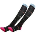 thumbnail image 2 of Running Chaussettes de Compression, Chaussettes de Compression Tricot Sans Couture Respirant Confortable Portable Durable pour la Course pour l'Alpinisme pour l'Équitation Flash Noir, 2 of 8