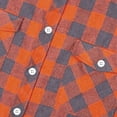thumbnail image 6 of HCNTES Mens Button Up Shirts Long Sleeve Casual Button Down Vintage Soft Plaid Mens Flannel Shirt with Pocket(X01-Orange,L), 6 of 6