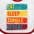thumbnail image 4 of Inktastic Tumbling Gift Eat Sleep Tumble Repeat Boys or Girls Baby Bib, 4 of 4