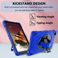 thumbnail image 6 of Dteck Case for Samsung Galaxy Tab A8 10.5-inch (SM-X200/X205),Heavy Duty 3-Layer Protection Rotating Stand Case Shockproof Armor Hard Cover with Shoulder Strap for Galaxy Tab A8 10.5-inch,Blue, 6 of 7