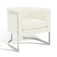thumbnail image 5 of SAFAVIEH Couture Gabby Modern Boucle Solid Accent Chair, Ivory/Silver, 5 of 13