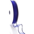 thumbnail image 3 of 7/8" Wired Sheer Organza Ribbon 352 Royal Blue 10 Yard, 3 of 4