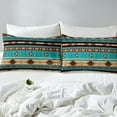 thumbnail image 5 of Aztec Comforter Cover Ethnic Tribal Arrow Duvet Cover,Retro Southwest Native Bohemian Bedding Set King,Western Star Geometry Sriped Bed Set African Tribe Exotic Nordic Style Boho Decor,Blue Brown, 5 of 5