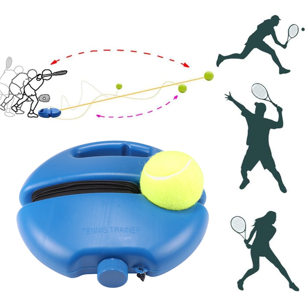 Self-Study Tennis Base Trainer Baseboard Rebound Ball Training Tool Tennis Ball with Black Rope 