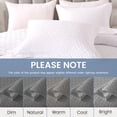 thumbnail image 7 of JUSTLET 3-Pieces White Linear Weave Quilt Bedding Sets, Queen, 7 of 7