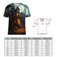 thumbnail image 2 of Halloween Scary Night Full Moon Women's Short Sleeve Tops Casual Blouses T Shirt, 2 of 6