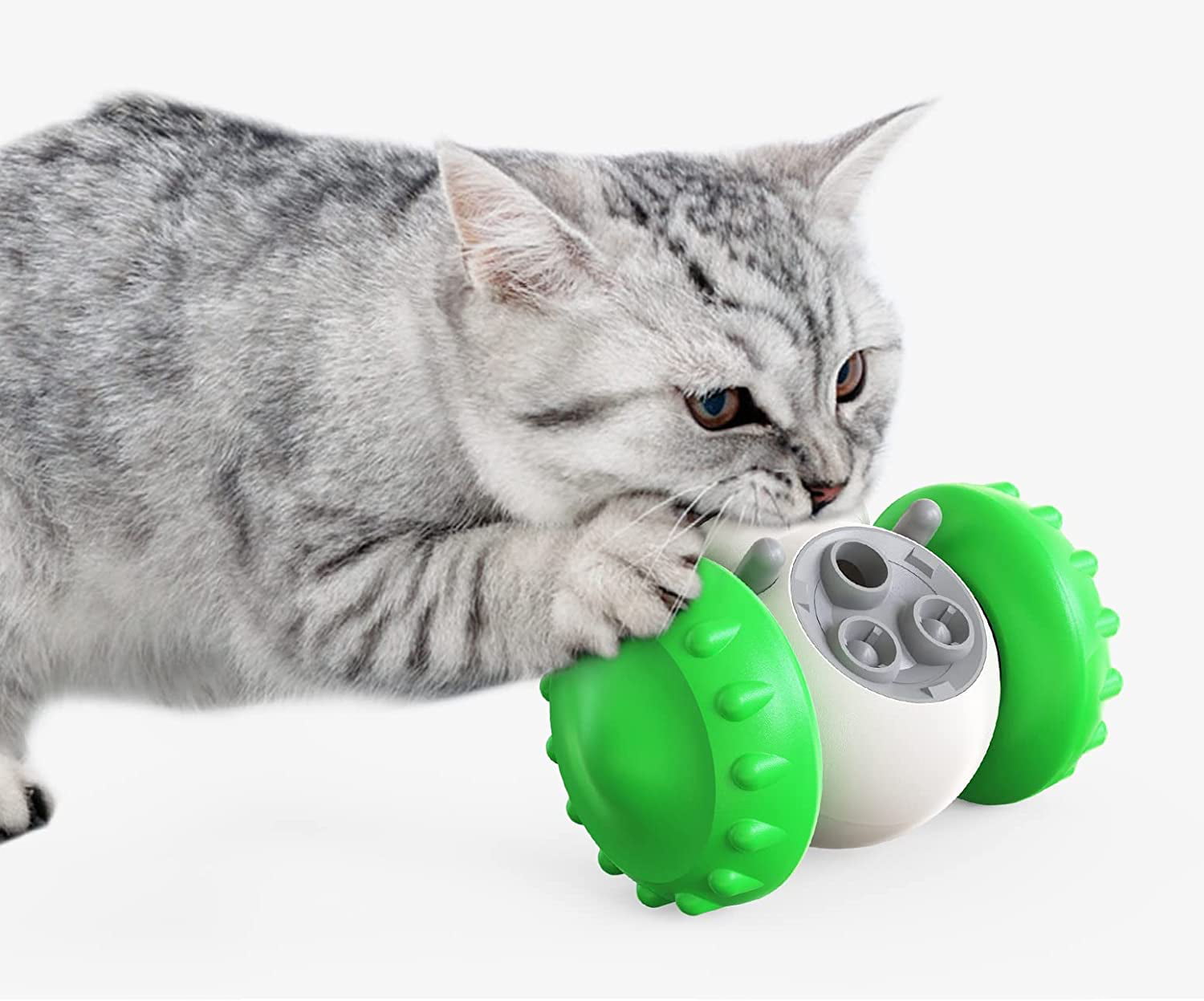 Simena Slow Feeder for Cats & Small Dogs, Pet Treat Dispenser Toy to  Prevent Over-Weight, Chase Toy for Bored Cats & Dogs, Interactive Small  Treat