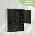 thumbnail image 3 of WATERJOY Bathroom Organizers and Storage Cabinet with 2 Doors and an Adjustable Shelf, 3 of 8