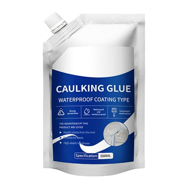Sellador de calafateo impermeable de alta resistencia, práctico, para techos y pisos, 500 ml Negro