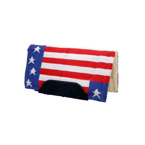 Tough 1 Saddle Pad Stars Stripes Med Weight Red White Blue 31-1576