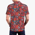 thumbnail image 4 of Daiia Fire Sign Pattern Men’s Polo Shirts,Solid Deck Shirt,Classic Fit, Breathable Cotton Polo for Casual and Sport Wear-Small, 4 of 9