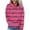 Hot Pink, variant on Oversize Pullover Hoodies for Women Trendy Fashion Casual Striped Long Sleeve Pocket Hoodie