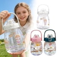 thumbnail image 2 of Girls' High-End Appearance Customized Straw Cups Cute Cups High Capacity Wide Water Bottle â In Stock Stylish Cup For And Students Water Bottle For Children Water Bottle1100Ml, 2 of 8