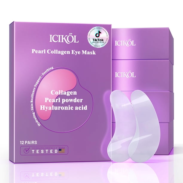 Parche para Ojos ICIKOL con Colágeno para Ojos Hinchados, 60 Pares