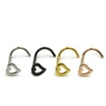 thumbnail image 3 of Jiaroswwei 1 Pc Stainless Steel Heart Shape Piercing Nose Ring Fashion Unisex Punk Jewelry, 3 of 6