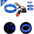 thumbnail image 3 of Cool Blue Interior Car LED Decor Atmosphere Strip Wire Light Lamps Accessory 12V, 3 of 8