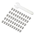 thumbnail image 1 of 50 tornillos antideslizantes para pedales de bicicleta de montaña y carretera, 8 x 6 mm Plata, 1 of 9