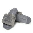thumbnail image 2 of EcoCozy Women's Sustainable Faux Shearling Slide Sandal, 2 of 6