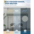 thumbnail image 4 of Manual Retractable Awning, 118 in Patio Awning Exterior Outdoor Sunshade Shelter, Angle & Height Adjustable Sunsetter Retractable Awning UV Protection for Any Window or Door, Grey, 4 of 7