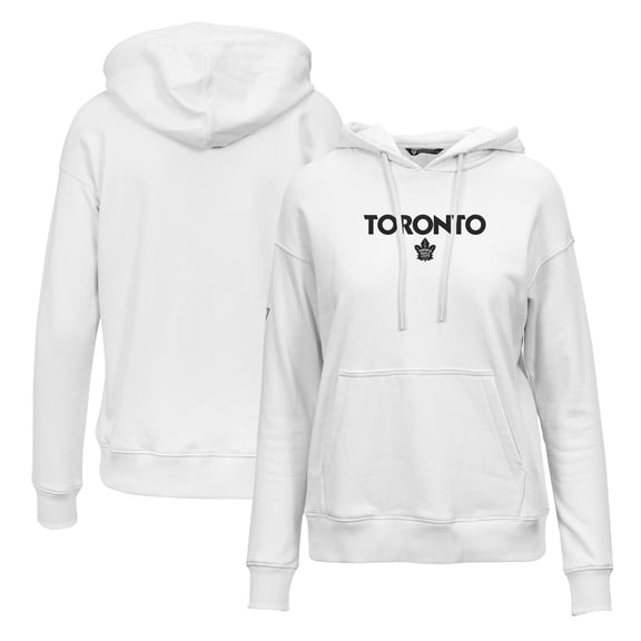 Women's Levelwear White Toronto Maple Leafs Adorn City Capsule Pullover Hoodie