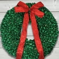thumbnail image 4 of Northlight Pre-Lit Glittered Leaves Artificial Christmas Wreath - 28-Inch, Clear Lights, 4 of 4