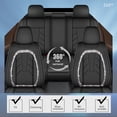 thumbnail image 4 of DIKSOAKR Rhinestone Seat Covers for Nissan Murano 2011-2026,Glitter Crystal Premium Waterproof Leather Seat Protector Compatible Airbag Black,Full Set(2 Row 5 Seats), 4 of 10