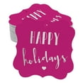 thumbnail image 1 of Inkdotpot Pack Of 50 Real Silver Foil Bracket Shape Paper Tags Happy Holiday Favor Hang Tags, 1 of 6