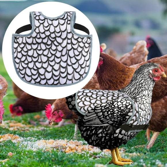 Sillín para gallinas, protector de espalda, fácil de usar, limpio, impermeable, delantal para gallinas, para invierno, ranchos, gallineros, granjas de y negro