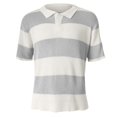 thumbnail image 5 of Krdevn Men's Color Matching Short Sleeve Lapel Sweater Muscle Short Sleeve,L, 5 of 5