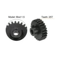 thumbnail image 3 of Mod 1.5 Pinion Gear Set 8mm Shaft 24T 25T Motor Gears Hardened Steel Pinion Gear for RC Car 2pcs, 3 of 6