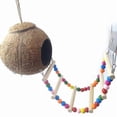 thumbnail image 3 of Nut Bird Nest Hut With Ladder For Parrots Parakeets Conures Cocls S Animals Pet Ca Habitats R, 3 of 4