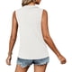 thumbnail image 5 of TaTaai Spring Summer Solid Color Lapel Top for Women Collared Sleeveless V-Neck Vest Loose Fit Ribbed Casual Blouse Comfy Daily Vacation Outfits Gift, 5 of 8
