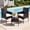 Black, variant on CONCETTA 3-Piece Patio Furniture Set, Wicker Outdoor PE Rattan Furniture with Coffee Table & Washable Cushion, Compact Bistro Conversation Seating for Balcony, Garden, Poolside, Porch - Brown