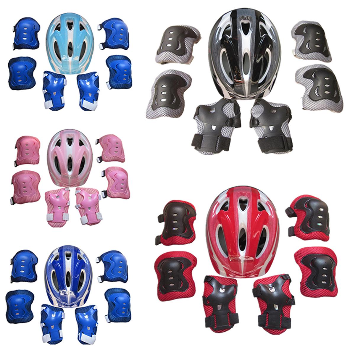 Kids Helmet and Knee Pads Elbow Wrist Guard Sport Protective Gear for