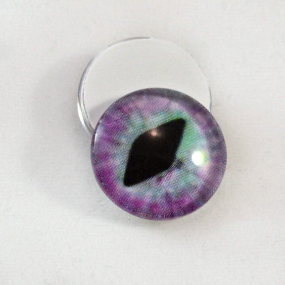 Pastel Dragon or Cat Glass Eyes in Purple and Blue