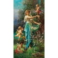 thumbnail image 3 of Hans Zatzka 9x14 Black Modern Framed Museum Art Print Titled - An Allegory of Spring with Cupid, 3 of 5