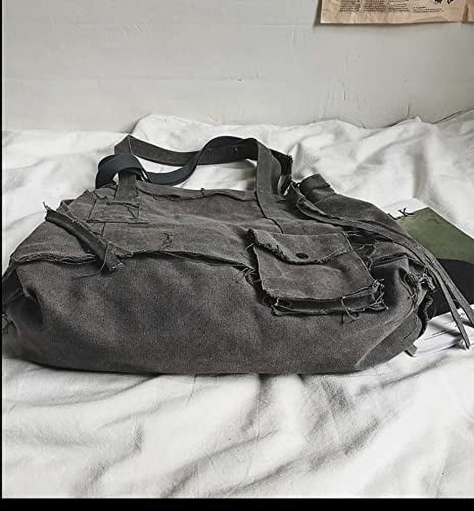 GAXOS Aesthetic Cute Messenger Bag for School vintage Green Canvas  Crossbody