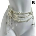 thumbnail image 6 of Women Body Chain'Jewelry Multi-layer Pearl Multi-layer Flower Tassel Belt,, 6 of 6