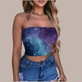 thumbnail image 2 of Byworldtasic Women's Sparkly Strapless Crop Top Glitter Sequin Tube Party Clubwear Top, 2 of 6