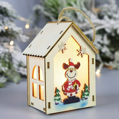 

Tiezhimi 2PC Christmas Decorations Night Light LED Christmas Wind Lantern Ornaments