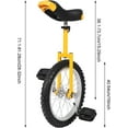 thumbnail image 4 of 24inch/16inch Outdoor Wheel Unicycle, Height Adjustable Unicycle One Wheel Bike with Anti-Skid Alloy Rim and 2 Pedal, 4 of 8