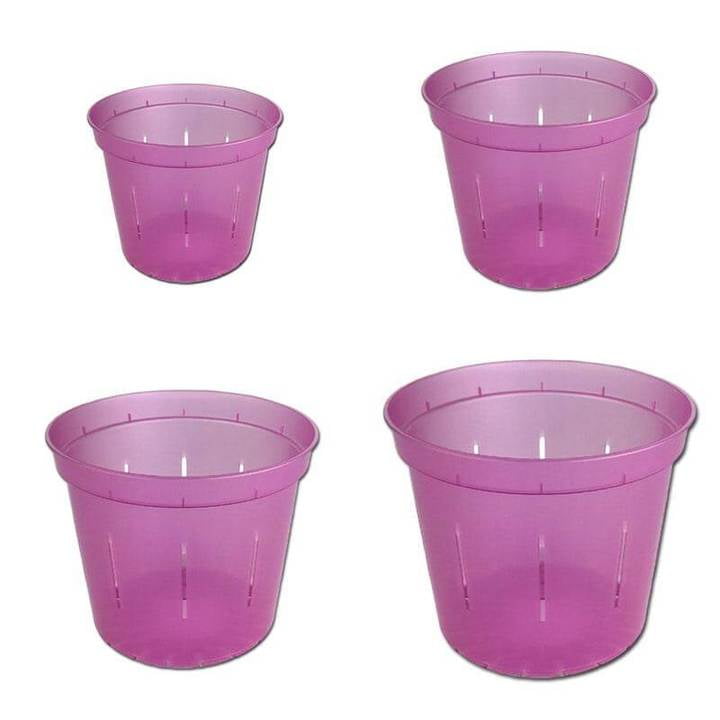 8 4CLS popular 4 inch clear plastic orchid pot slots strong flexible small 