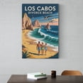 thumbnail image 6 of Retro Vintage Travel Poster Wall Art Divorce Beach Los Cabos Mexico Scenic Ocean Pacific Coast Romantic Landscape Canvas Poster, 6 of 8
